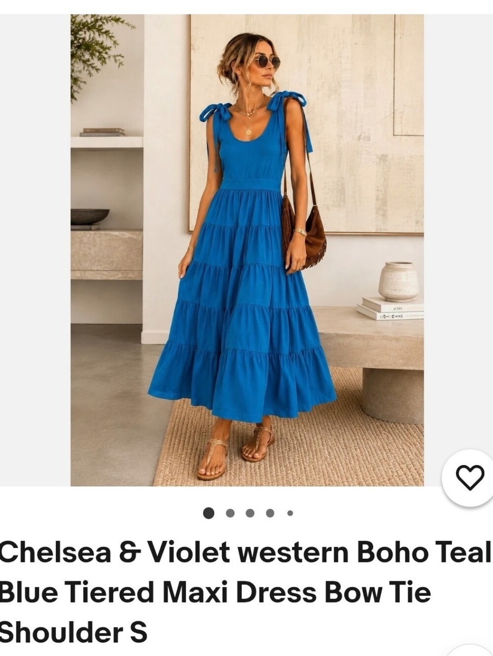 Chelsea & Violet Black Tiered Sundress